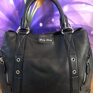 Miu Miu Black Leather Satchel